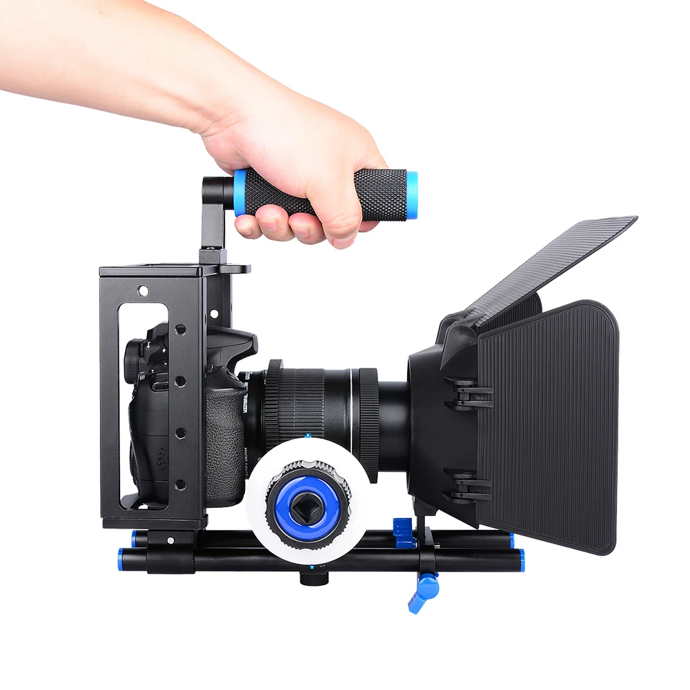 Skup Statyw dslr klatka operatorska zestaw ramię system stabilizujący wideo wsparcie Rig dla Canon 5D Mark III IV 6D 7D Nikon D7200 Sony A7 GH5 GH4