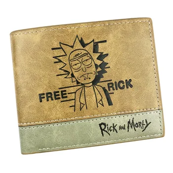 

Novelty Cartoon Rick and Morty Wallets Hot Movie Anime Leather Embossing LOGO Short Purse with Card Holder Gift Boy Girl Wallet