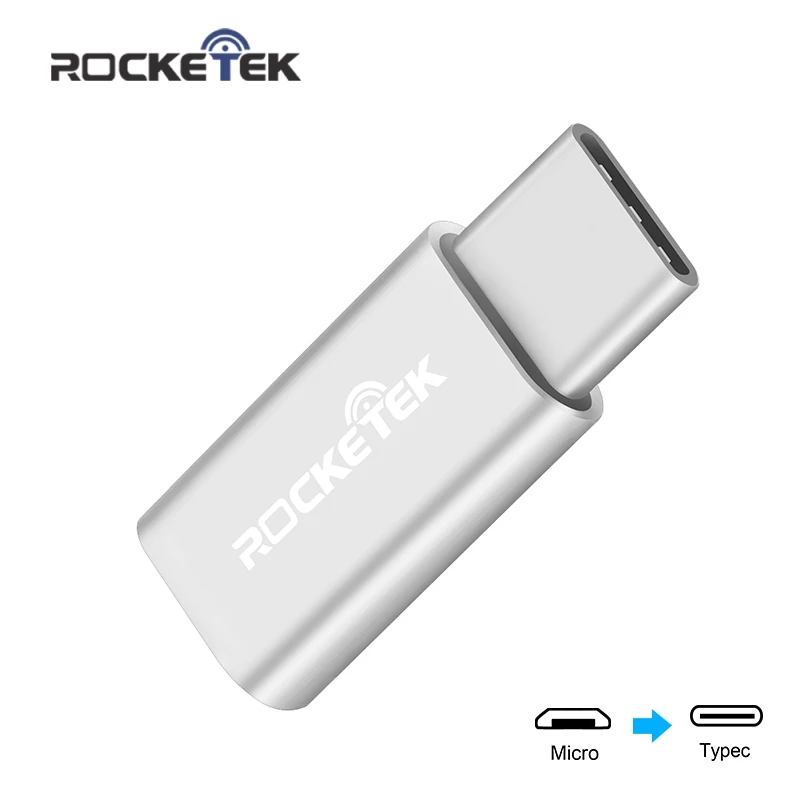 Rocketek Micro USB to Type c OTG Aluminum adapter Phone type-c accessories Male Connector for Xiaomi Oneplus LG Nexus 5 6P | Мобильные