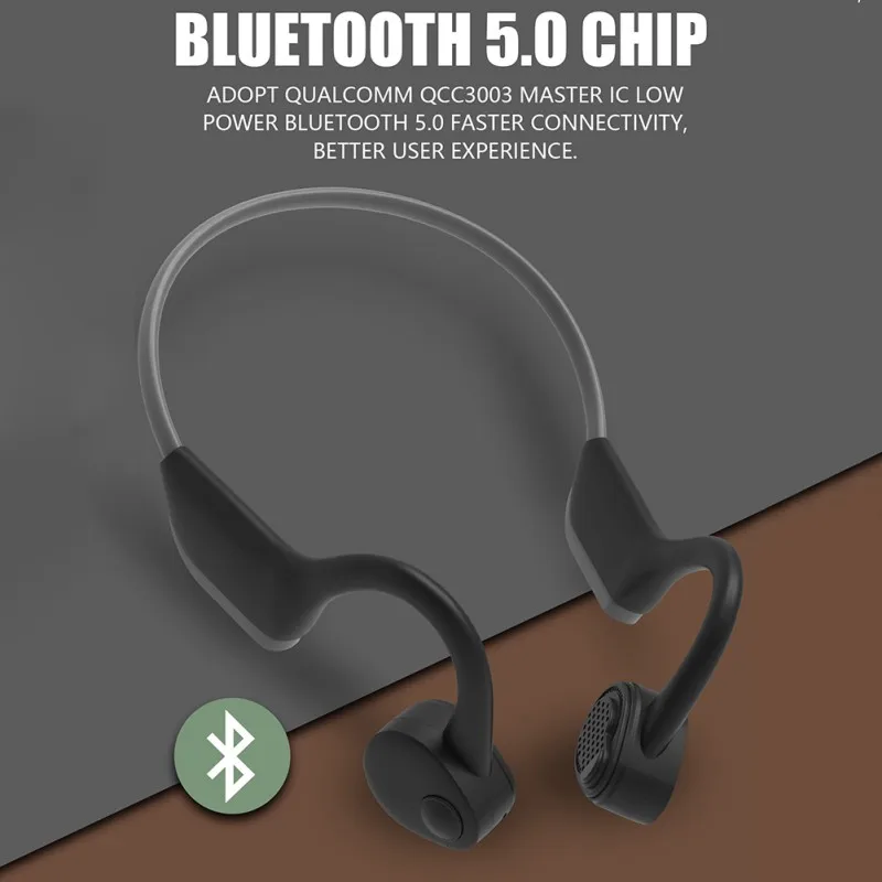 

J20 Bone Conduction Earphone Wireless Bluetooth 5.0 Headset Stereo Anti-interference Microphone Handsfree Earphones