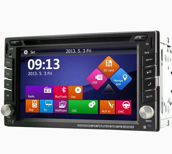 Universal Double Din Car GPS sat nav Radio 6.2'' DVD Player Navigation Bluetoothin Car