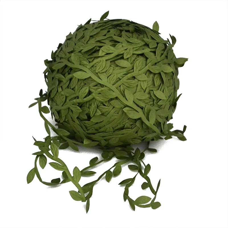 Viti artificiali simulazione PVC Foglia Filo Ghirlanda di rattan Foglie verdi Arte e artigianato fai da te Fogliame Foglie verdi Corona di rattan Decorazioni decorative per alberi di Natale