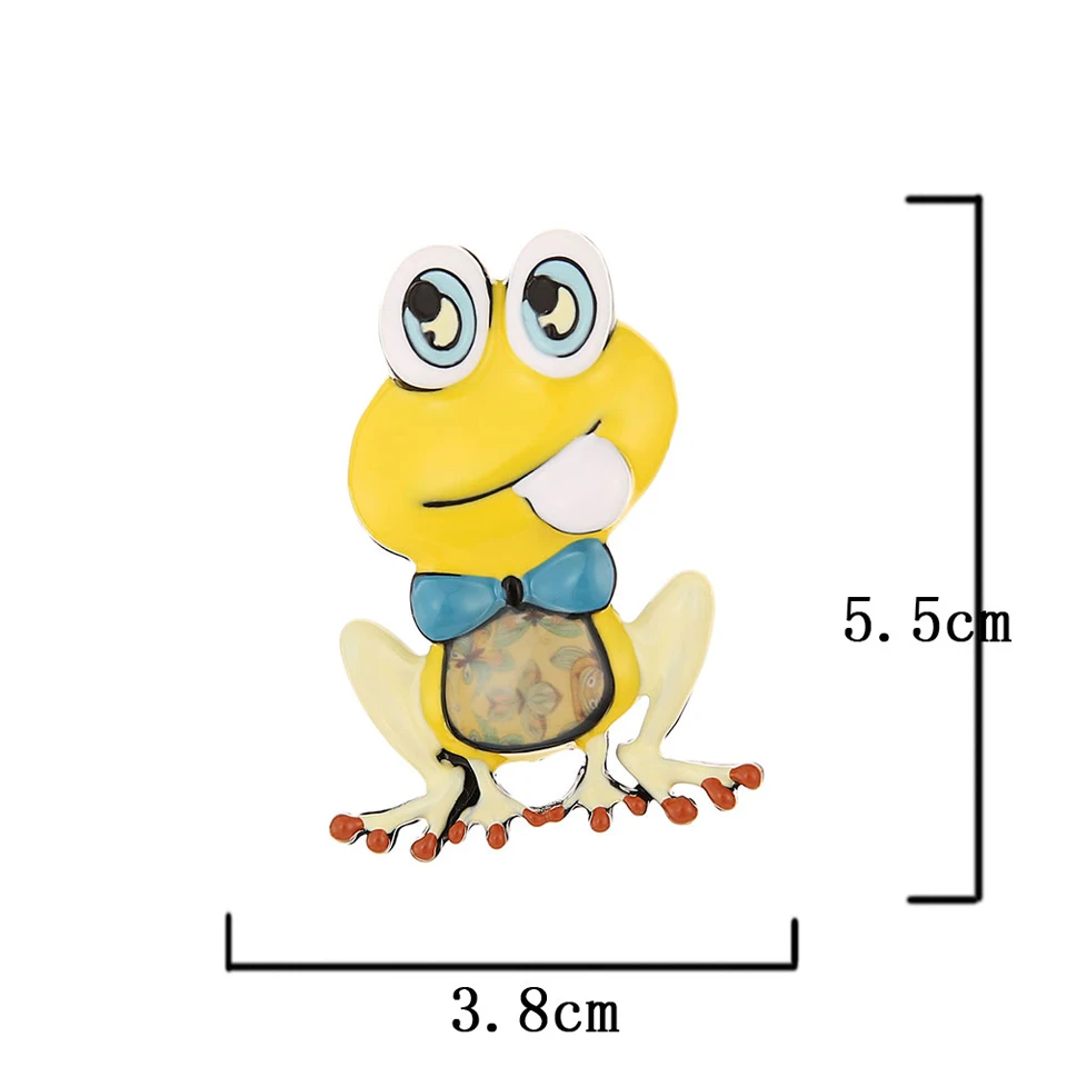 Каваи эмаль шпильки металлические булавки Сплав Животных Лягушка ювелирные аксессуары дети Девушки пальто платья Броши для женщин больше броши Горячая