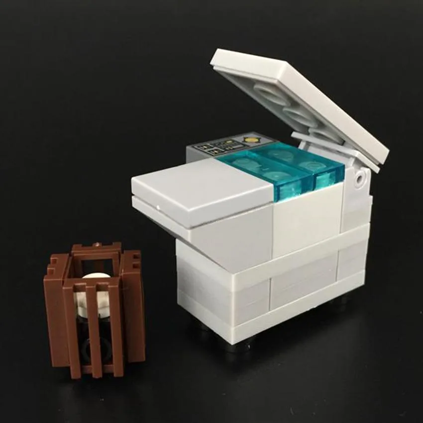 Single LegoINGlys Printer Copier Fax Machine Building Blocks Set DIY City Office MOC Figure Accessories Parts Bricks Kit Toys (6)