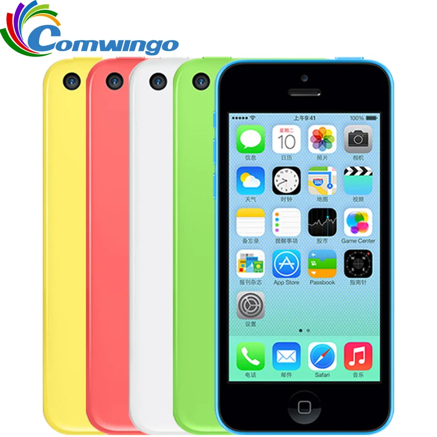 Разблокированный Apple iphone 5C ram 1G rom 8G 16& 32 iOS iphone 5c двухъядерный Сенсорный экран wifi gps GSM HSDPA 8mpix камера 4," iphone 5c