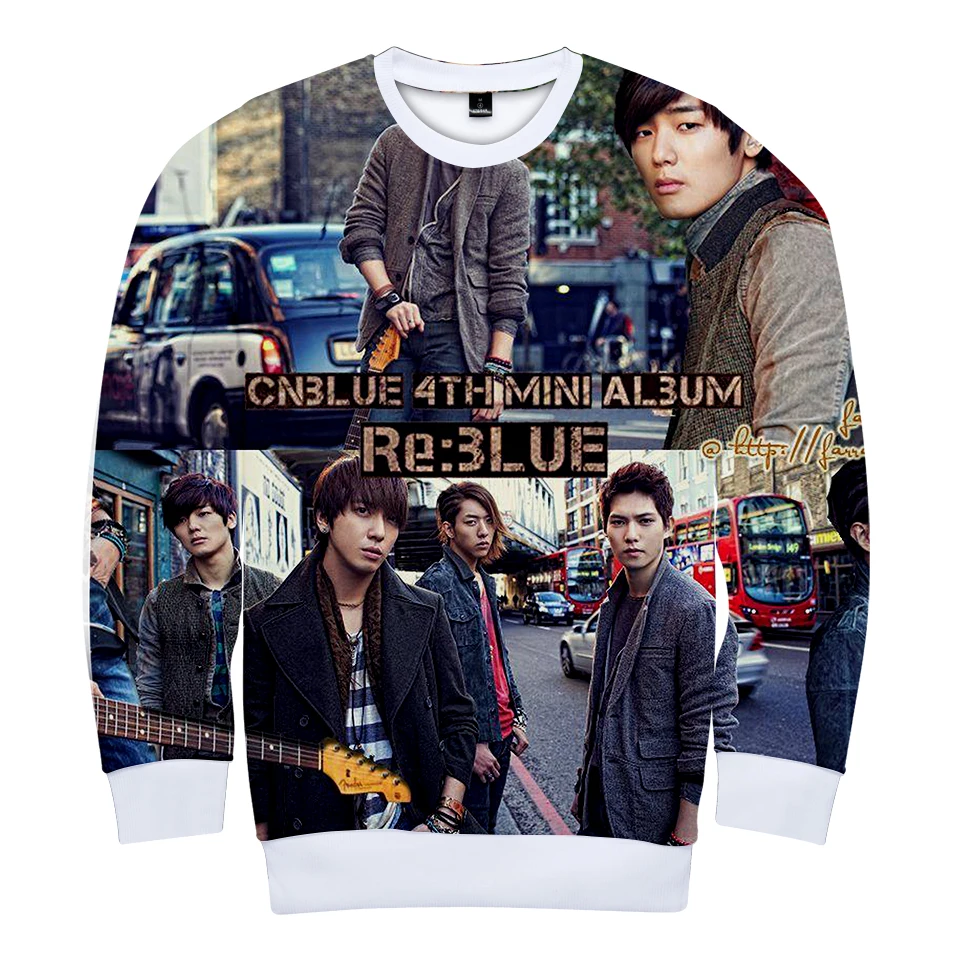 Толстовка CNBLUE с объемным рисунком под углом Мужская/женская зимняя кофта в стиле