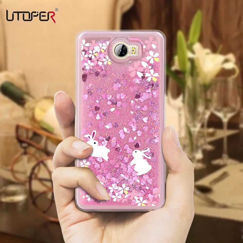 UTOPER For Huawei Y5 ii Case Silicone Cover Luxury Liquid Pink Y6 Compact Coque Honor 5a Funda |