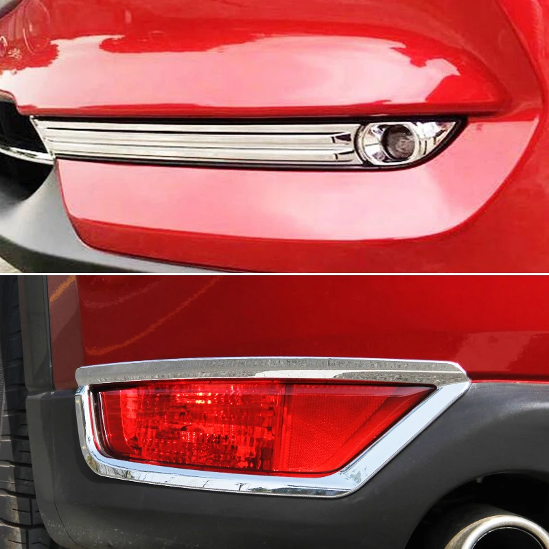 Для Mazda CX 5 CX5 KF 2017 2018 2019 хромированный передний задний противотуманный светильник