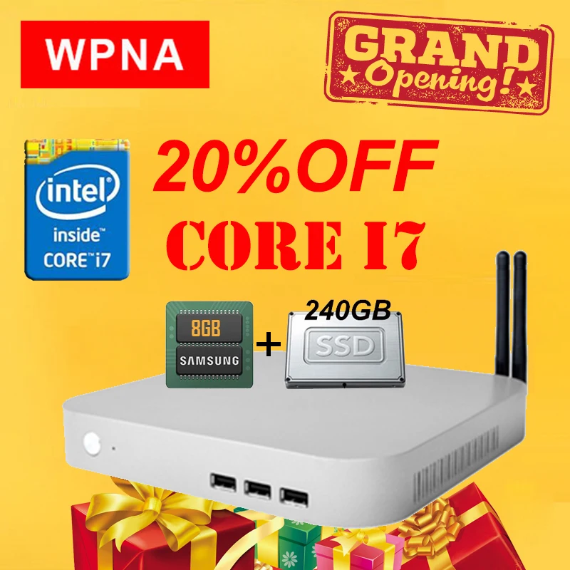 Lowest Price Micro Barebone Nettop T5 Intel CPU Core i7 16GB 240GB SSD HD Graphics 300M WIFI Windows10 Mini PCs Computer Office All In One Lowest Price Micro Barebone Nettop T5 Intel CPU Core i7 16GB 240GB SSD HD Graphics 300M WIFI Windows10 Mini PCs Computer Office All In One