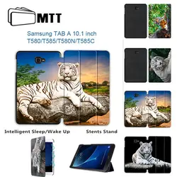 МТТ с принтом Тигра для samsung Galaxy Tab 10,1 чехол Flip Стенд Обложка для samsung Galaxy Tab A6 10,1 2016 SM-T580 T585 чехол для планшета