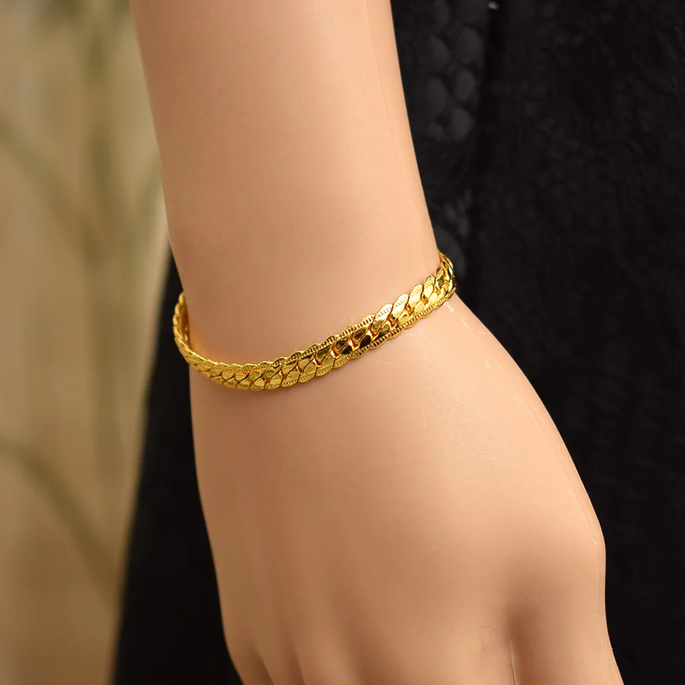 NEW Elegant Mens Plated Gold Chain Hand 
