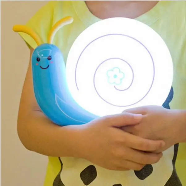 Lovely Snail USB Led Rechargeable Night Light Lamp Creative Small Wall