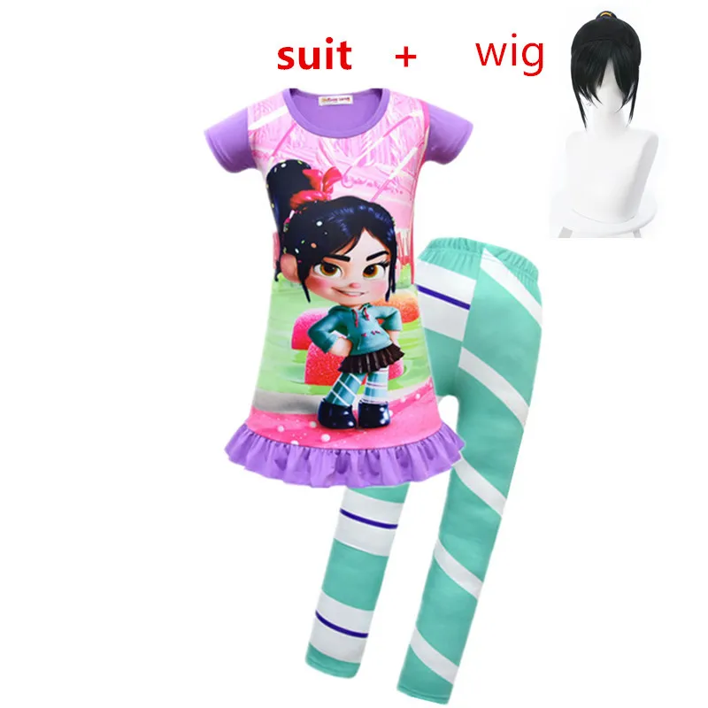 Новинка одежда Vanellope Von Schweetz костюм для Хэллоуина крушение Ralph2 Ральф разбивает