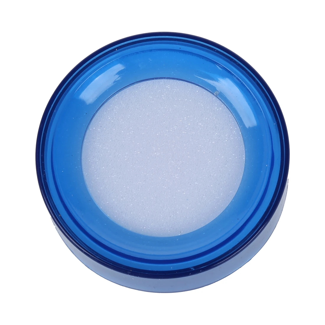 

HOT-Clear Blue Plastic Round Case Finger Wet Sponge for Casher