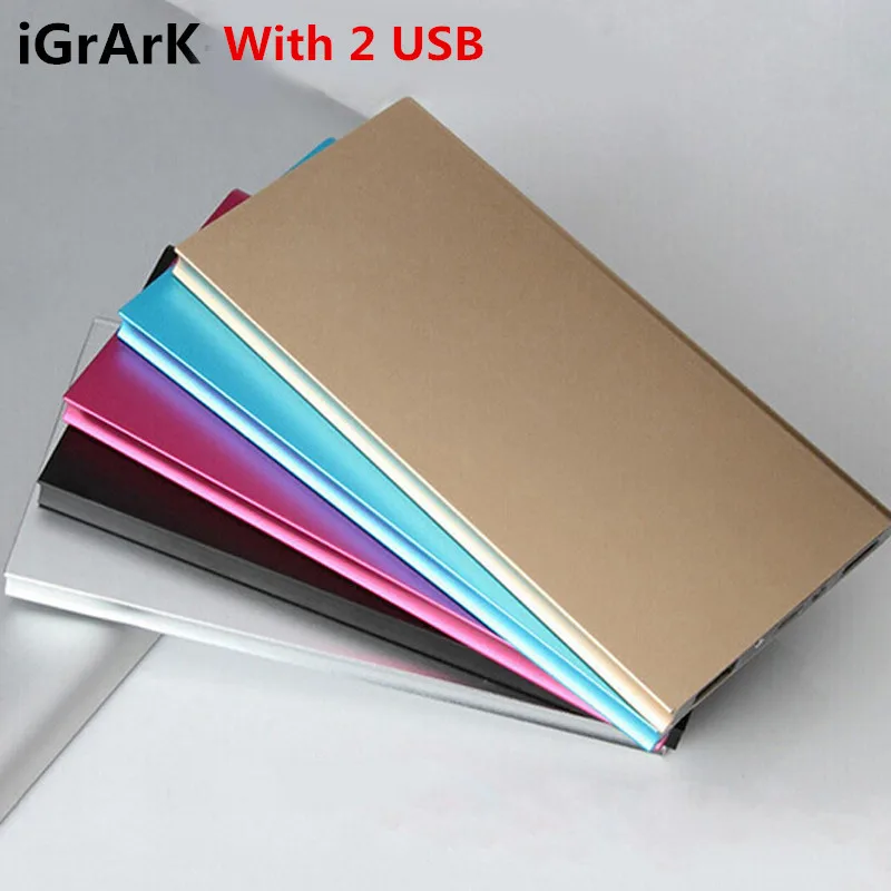 High Quality Ultra Thin Metal Power Bank Mobile External Battery Portable Power Bank for iPhone 6S Plus 6S and Others