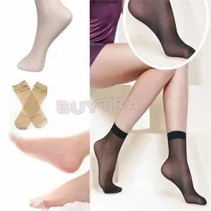 

10 Pairs Women Socks Sexy Elastic Short Ankle Length Socks Women Transparent Socks 3 Colors