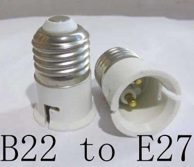 5Pcs Light Bulb Socket Adaptor Base Converter Extender Lamp Holder E27 to B22