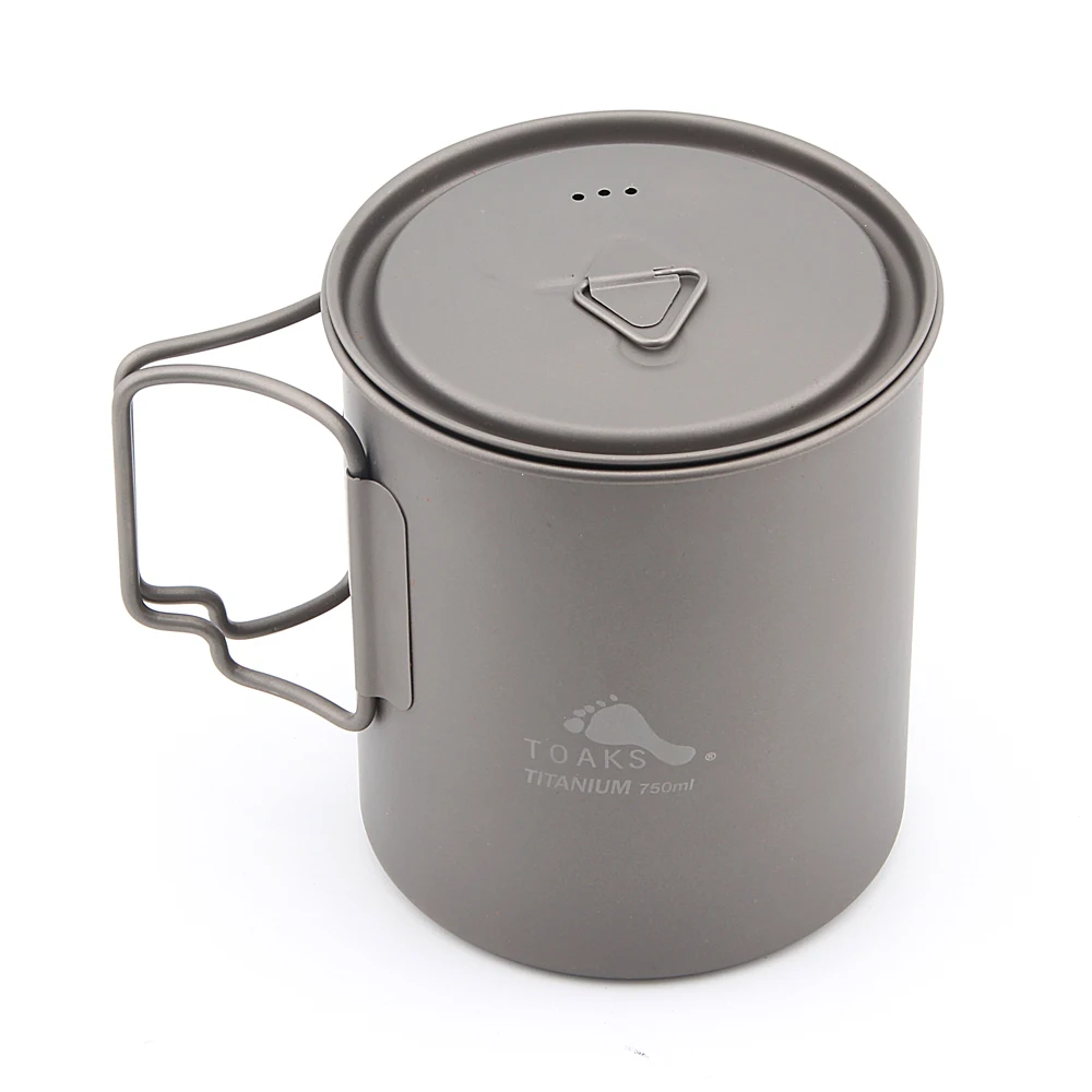 TOAKS ultraligero 750 ml de titanio olla portátil de agua taza de Camping al aire libre de cocina Picnic olla-750 POT-750-NH POT-750-BH