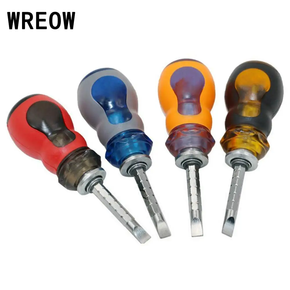 NEW 2 in 1 Portable Mini Double End Screwdriver Hammer Flat
