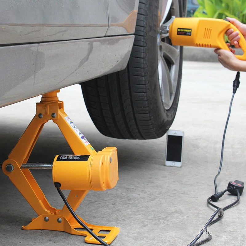 12V Electric Scissor-type Jack Car Car Electric Jack Vehicle Electric Wrench Tire Remover Equipment Car Electric Air Cannon