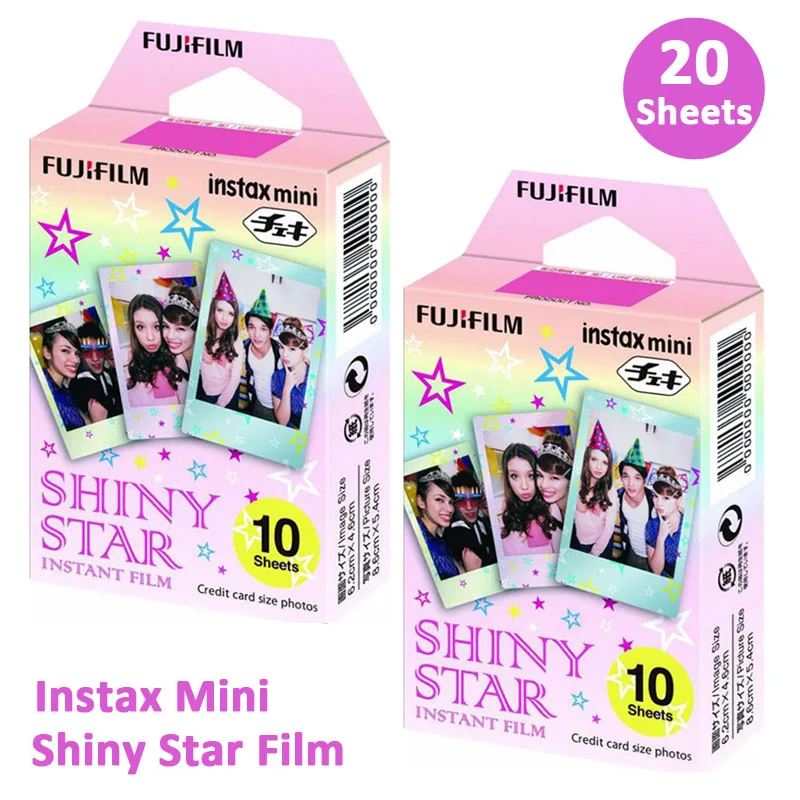 Пленка Fujifilm Instax Mini на выбор фоторамка 10-100 лист фотобумага для камеры Instax Mini 9 Mini 8 Instant Mini 70 90 - Цвет: 20 Sheets Shiny Star