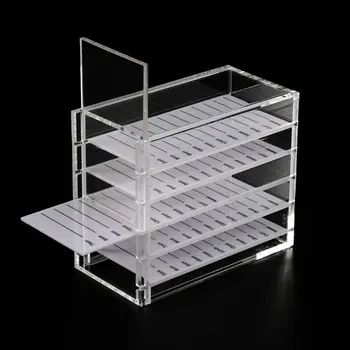

1Pc 5 Layers Clear Eyelash Storage Box Makeup Organizer False Eyelashes Glue Pallet Holders Extension Tool Hot New