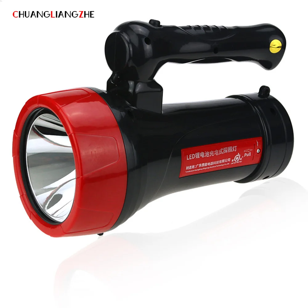 

CHUANGLIANGZHE LED Rechargeable Searchlight Torch Two Outdoor Glare LED Battery Light Hand Camping Light Portable Light