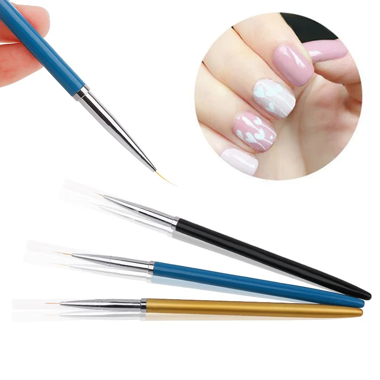 

ELECOOL 3 PCS Per Lot Nail Art Liner Painting Brush Nail Drawing Dotting Brushes UV Gel Acrylic Manicure Nails Brush Pen