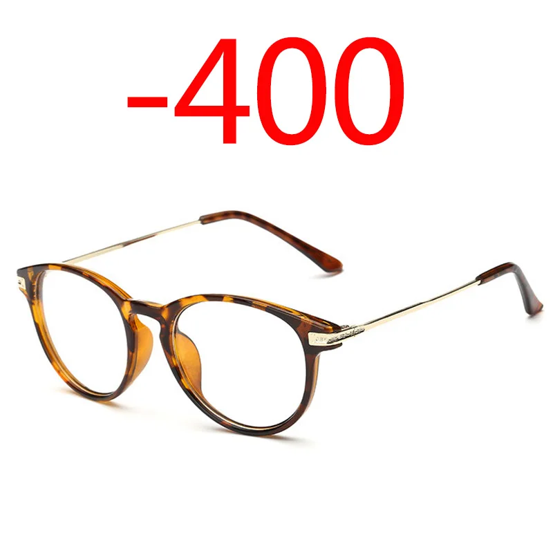 Готовые Очки для близорукости, мужские и женские очки по рецепту, оптические близорукие очки для зрения-0,5-1,0-2,0 диоптрийные очки - Цвет оправы: C4 Yellow -4.00