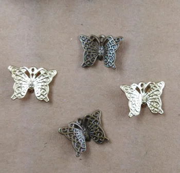 

9*12mm mini butterfly shape filigree wire connector chrams for diy findings---/bronze/brass color---500pcs