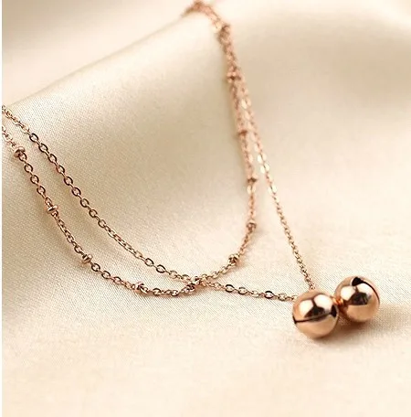 Модный Топ качество розовое золото цвет нержавеющая простой колокол талисманы для женщин ножной/ножной браслет браслеты для женщин