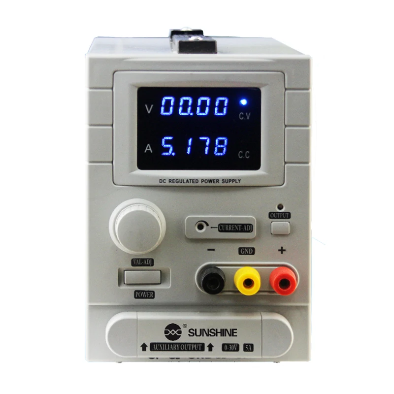 

P-3005DA DC regulated power supply 5A voltmeter, digital display USB detector pointer double display