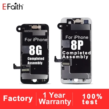 

EFaith50PCS Full Assembly LCD Touch Screen Digitizer Display For iPhone 8 and 8 Plus With Front camera +Ear Speaker And Free DHL