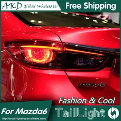 АКД стайлинга автомобилей для Mazda6 задние фонари новинка 2015 Mazda 6 Atenza светодиодный фонарь оригинальный дизайн светодиодные задние фары DRL +