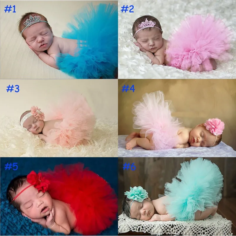 2015-NEW-6-Colors-Vintage-Newborn-Tutu-Skirt-With-Matching-Flower-Headband-Newborn-Photo-Prop-Dancewear