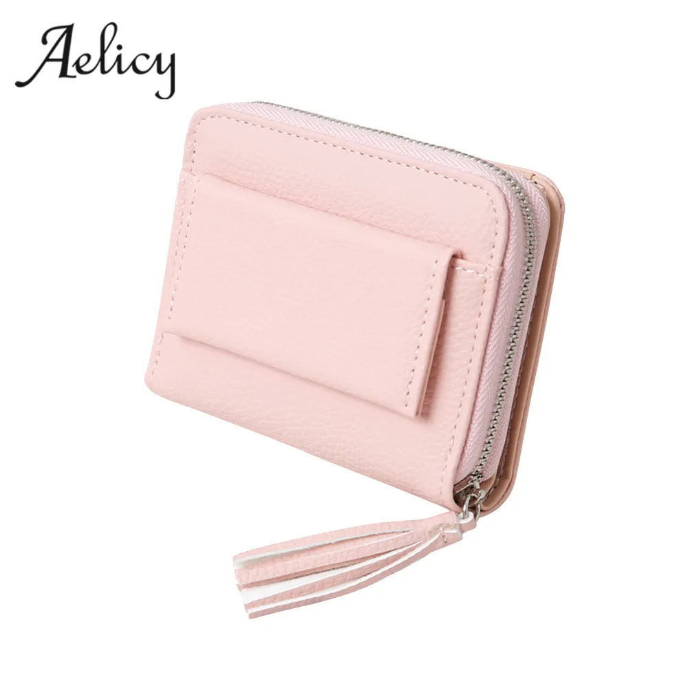 Высококачественные короткие женские кошельки Aelicy с кисточками кожаные