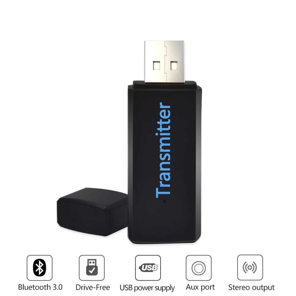 Bluetooth передатчик ТВ аудио стерео музыка USB беспроводной адаптер для Bluetooth наушников ПК 3,5 мм AUX Bluetooth адаптер Отправитель