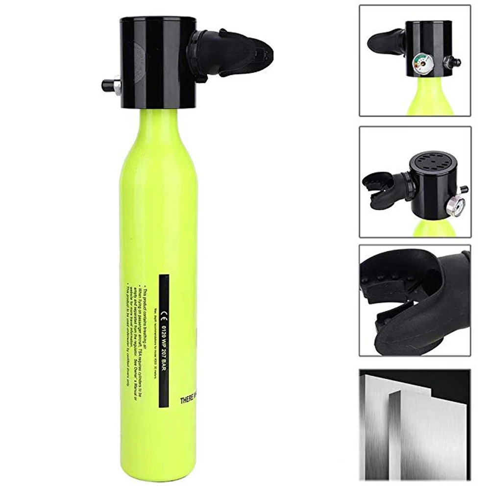 

Smaco Scuba Diving Equipment Mini Scuba Cylinder Scuba Oxygen Reserve Air Tank Pump Diving Swimming Snorkeling Equipment Set