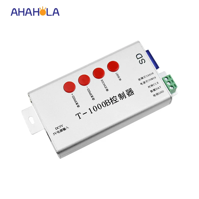 

t-1000b ws2811 ws2812 ws2812b ws2801 controller for programmable led strip lights max control 2048 pixels dc 5v