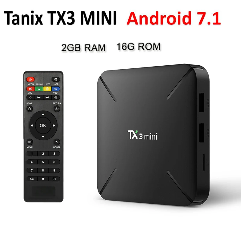 

Tanix TX3 Mini Tv Box Android 7.1 Amlogic S905W Smart TV BOX 2GB 16GB IPTV 4K 1080P Media Player TX3 MINI usb3.02.4G WiFi TV BOX