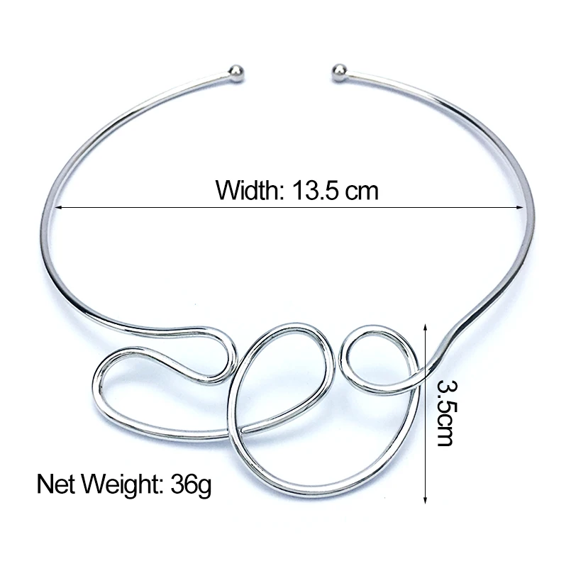 MANILAI Geometric Alloy Chokers Necklaces For Women 2018 Fashion Jewelry Bib Collar Necklace Statement Punk Design