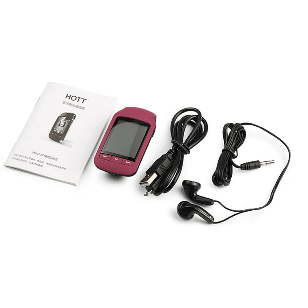 HOTT 1037 MP3 плеер Bluetooth 8 ГБ экран кнопка с зажимом Спорт портативный мини Mp3 музыкальный плеер Max поддержка TF Мода walkman