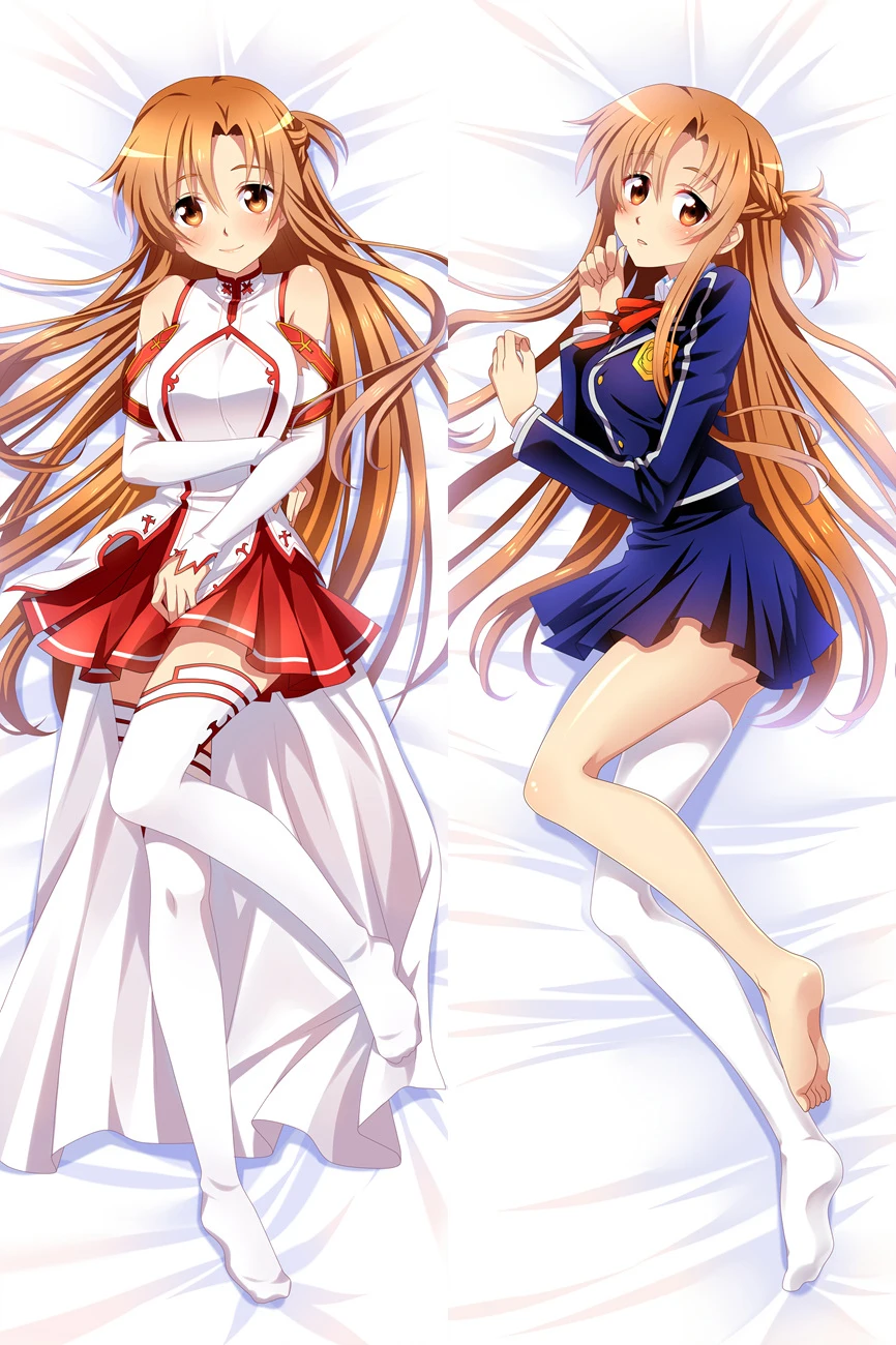 Anime Sword Art Online Asuna Dakimakura Hug Body Pillow Case Cover 150CM