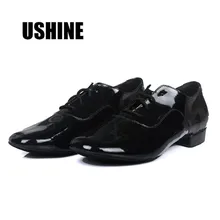 WZJ/черные туфли из искусственной кожи для сальсы, джаза, бальных танцев; Zapatos De Baile; обувь для латинских танцев; мужская кожаная обувь