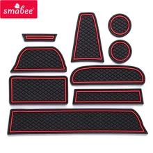 Gate slot pad For Lada GRANTA Non-slip Door groove mat mats Auto Accessories Red/Blue/luminous 9PCS
