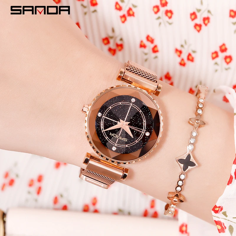 

Sanda Luxury Women's Watch Fashion Casual Ladies Watches waterproof Women Watch Quartz Girls Wristwatches Clock reloj mujer