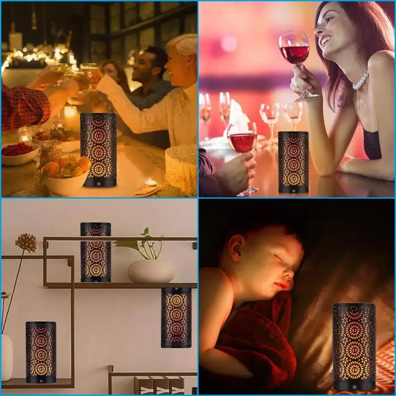 

Magnetic LED Flame Effect Light USB Charge Upside Down Fake Fire Table Lamp