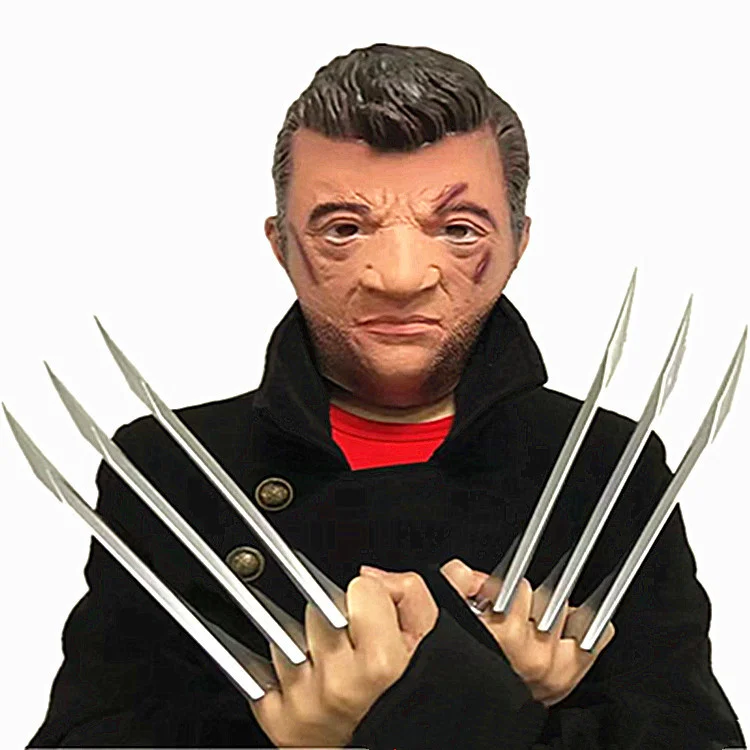 

[New] 2Pcs/lot 1:1 Scale 26cm Simulation X MAN Wolverine Claws model Cosplay Props Halloween costume party X-men Superhero Gift