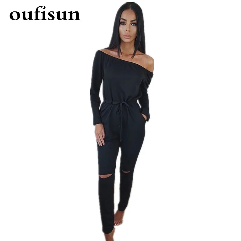 2019 Women Rompers Bodysuit Solid Overalls Pocket Jumpsuit New Off Shoulder Sexy Jumpsuits Casual Slash Neck Long Sleeve Elegant 2019 Women Rompers Bodysuit Solid Overalls Pocket Jumpsuit New Off Shoulder Sexy Jumpsuits Casual Slash Neck Long Sleeve Elegant