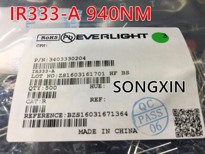 50 шт. EVERLIGHT IR333-A 5 мм 940NM инфракрасный светодиодный лазерный диод 5 мм Инфракрасный светодиодный T-1 3/4